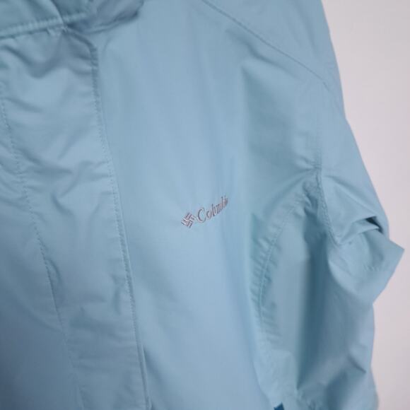 Columbia Interchange Blue Rain Jacket Womens Plus 1x - Picture 3 of 7